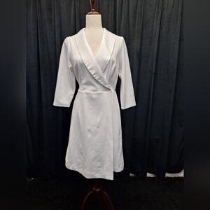 Elegant White Wrap Dress